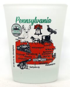 pennsylvania us states series collection shot glass