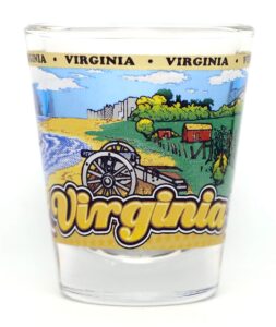 virginia state wraparound shot glass