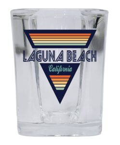 r and r imports laguna beach california 2 ounce square base liquor shot glass retro design