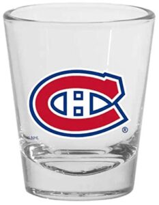 canadiens 1.5oz round team logo shot glass