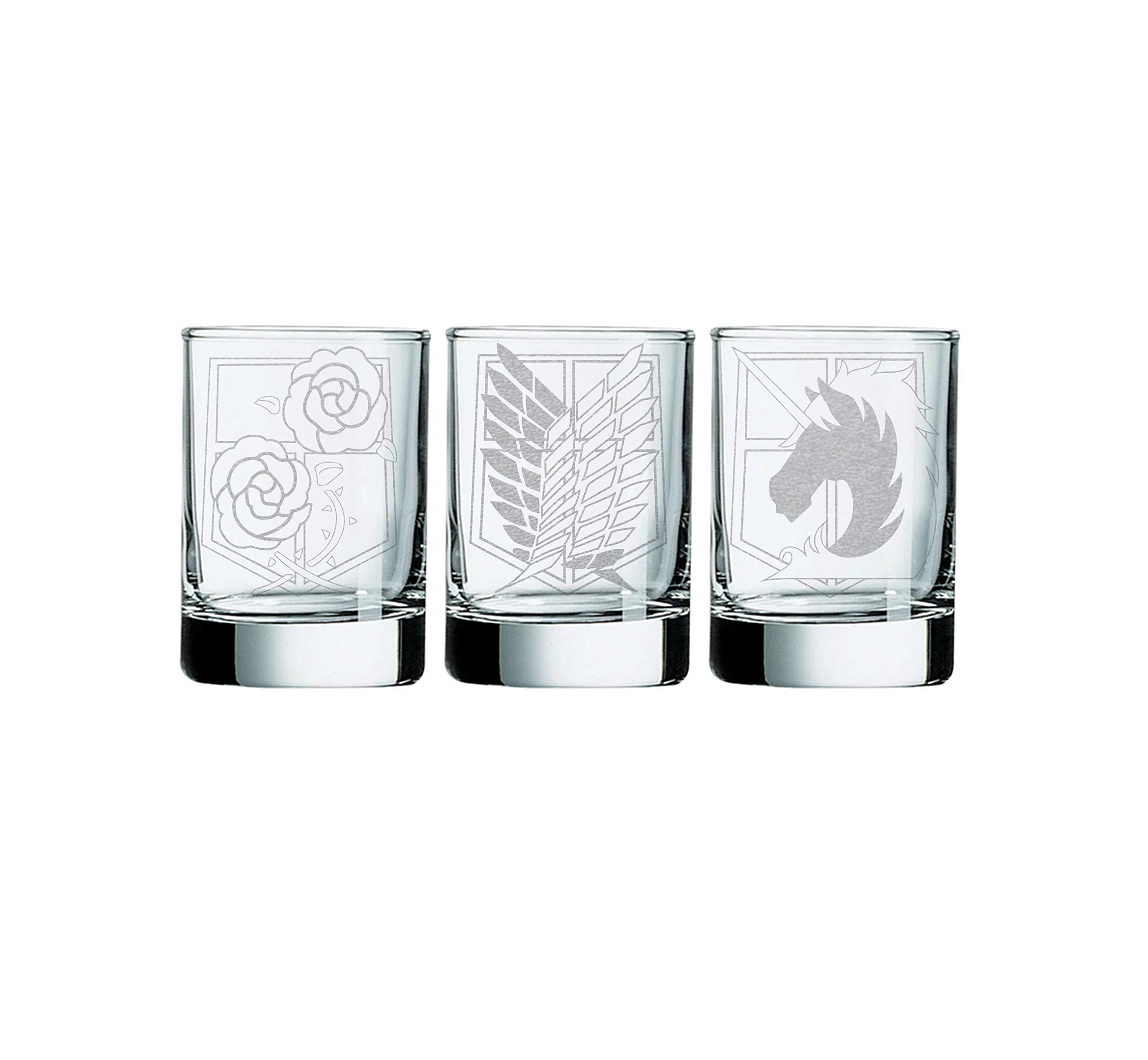 Attack on Titan Shot Glasses/Votive Holders - Set of 3