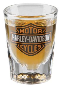 harley-davidson core bar & shield logo shot glass, 2 oz. - clear hdx-98713