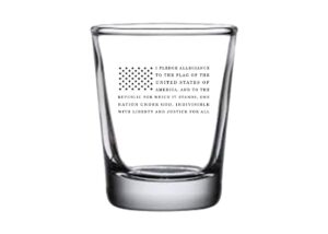 rogue river tactical usa flag pledge of allegiance shot glass gift for military veteran or patriotic american