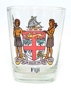 fiji coat of arms shot glass