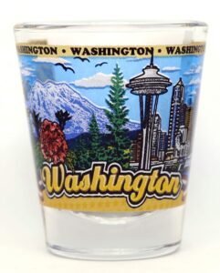 washington state wraparound shot glass