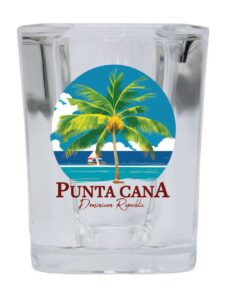 r and r imports punta cana dominican republic souvenir 2.5 ounce shot glass square palm