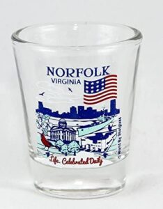 norfolk virginia great american cities collection shot glass