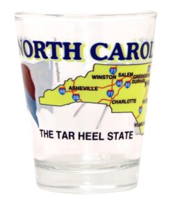 north carolina the tar heel state all-american collection shot glass