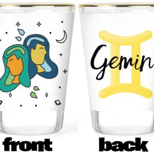 Zodiac Shot Glasses - Aquarius Shot Glass - Aries Shot Glass - Cancer Shot Glass - Capricorn Shot Glass - Gemini Shot Glass - Leo Shot Glass