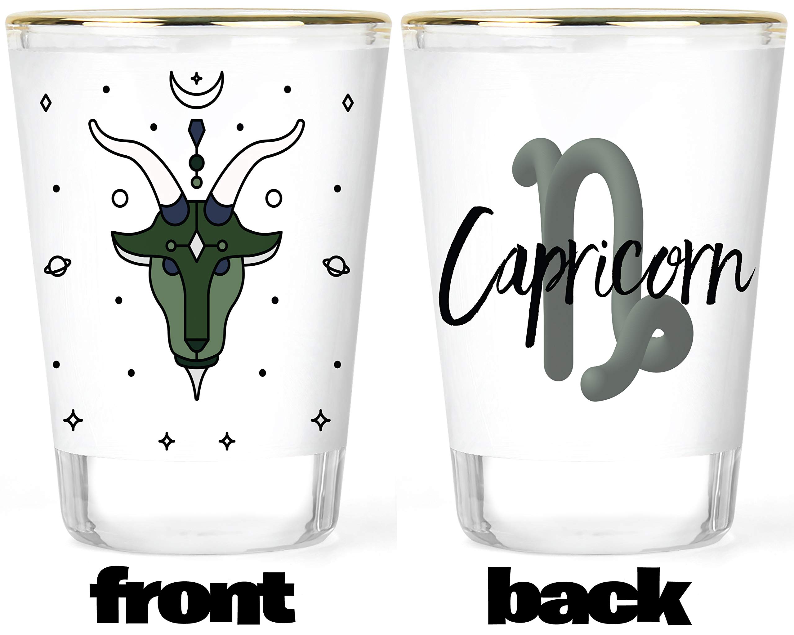 Zodiac Shot Glasses - Aquarius Shot Glass - Aries Shot Glass - Cancer Shot Glass - Capricorn Shot Glass - Gemini Shot Glass - Leo Shot Glass