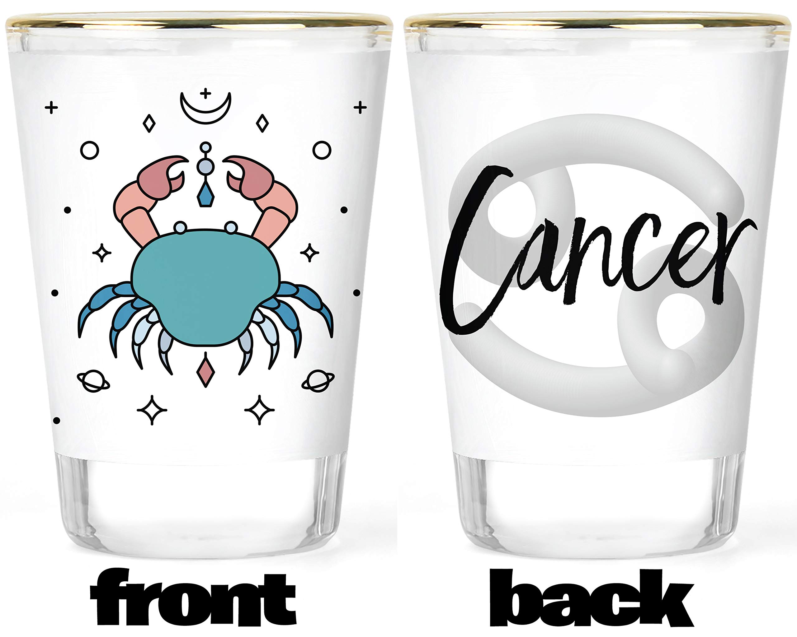 Zodiac Shot Glasses - Aquarius Shot Glass - Aries Shot Glass - Cancer Shot Glass - Capricorn Shot Glass - Gemini Shot Glass - Leo Shot Glass