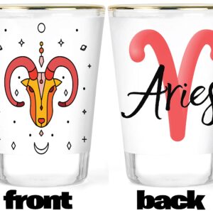 Zodiac Shot Glasses - Aquarius Shot Glass - Aries Shot Glass - Cancer Shot Glass - Capricorn Shot Glass - Gemini Shot Glass - Leo Shot Glass