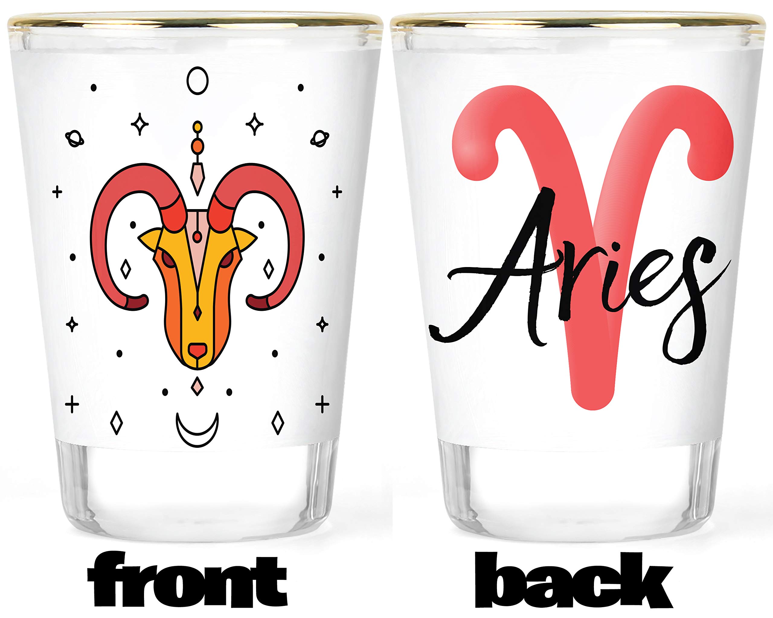 Zodiac Shot Glasses - Aquarius Shot Glass - Aries Shot Glass - Cancer Shot Glass - Capricorn Shot Glass - Gemini Shot Glass - Leo Shot Glass