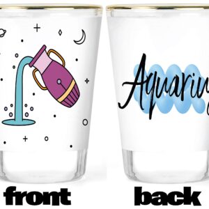 Zodiac Shot Glasses - Aquarius Shot Glass - Aries Shot Glass - Cancer Shot Glass - Capricorn Shot Glass - Gemini Shot Glass - Leo Shot Glass