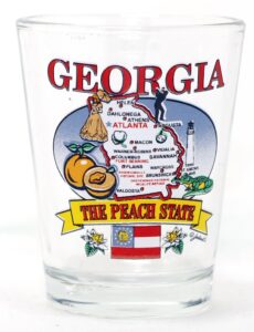 georgia state elements map shot glass