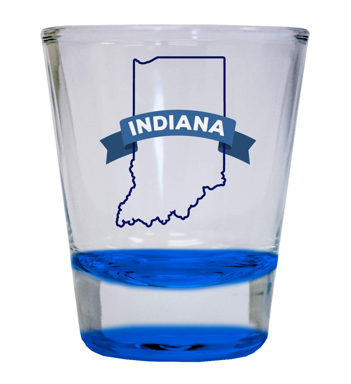 R and R Imports Indiana State Souvenir Colored Round Shot Glass