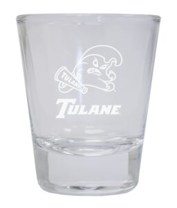 r and r imports tulane university green wave etched round shot glass 4-pack officially licensed collegiate product