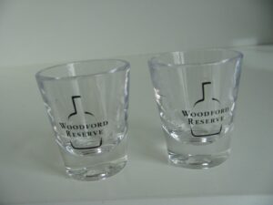 woodford reserve shot glass set - set of 2