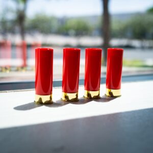 G Francis Shot Glass Set - 4pk Novelty Shot Glasses Plastic Bullet Shot Glass Set for Father’s Day or Groomsmen Gifts