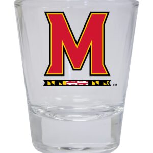 R and R Imports Maryland Terrapins Round Shot Glass 4-Pack Officially Licensed Collegiate Product