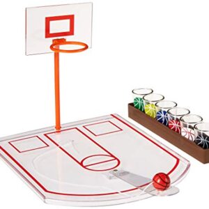 Crystal Clear Shot Glass Basketball Bar Game Set