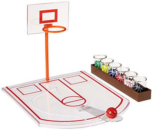 Crystal Clear Shot Glass Basketball Bar Game Set