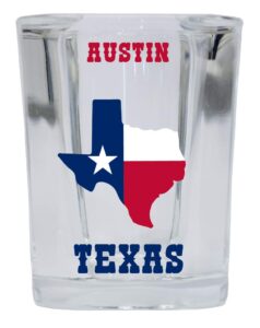 austin texas square shot glass