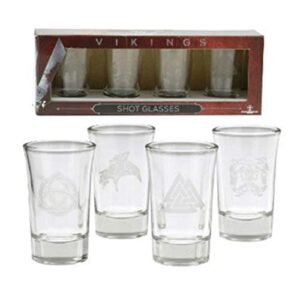 viking set of 4 shot glasses