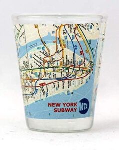 new york city subway map shot glass ctm