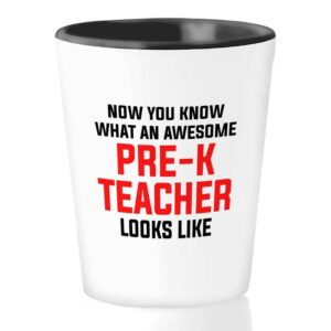 Subject Teacher Shot Glass 1.5oz - pre-k teacher looks - Daycare Provider Gifts from Toddlers Kindergarten Student Class