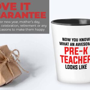 Subject Teacher Shot Glass 1.5oz - pre-k teacher looks - Daycare Provider Gifts from Toddlers Kindergarten Student Class