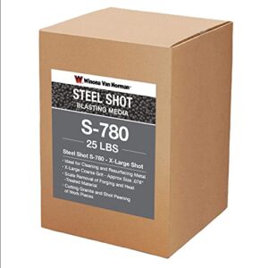 steel shot s-780 - blasting media - x-large size (25lbs)