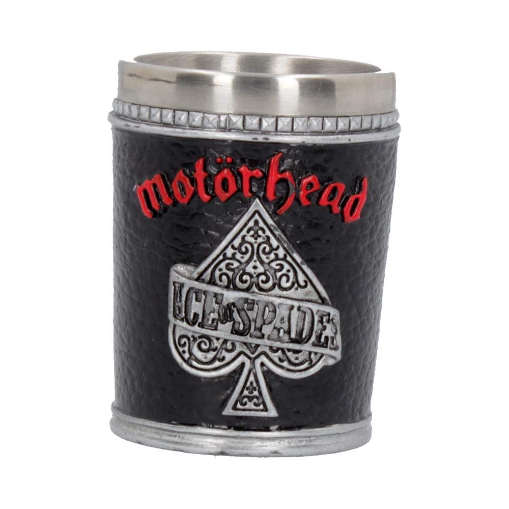 Nemesis Now B4122M8 Motorhead Shot Glass 7cm Black, Resin w/Stainless Steel Insert, 35 milliliters