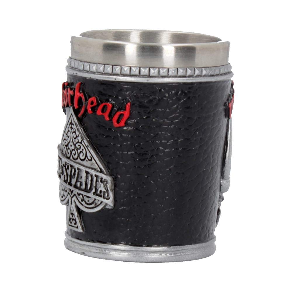 Nemesis Now B4122M8 Motorhead Shot Glass 7cm Black, Resin w/Stainless Steel Insert, 35 milliliters