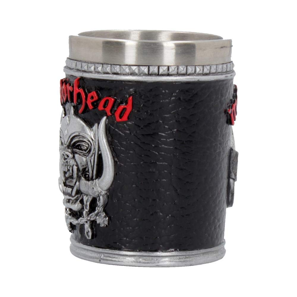 Nemesis Now B4122M8 Motorhead Shot Glass 7cm Black, Resin w/Stainless Steel Insert, 35 milliliters