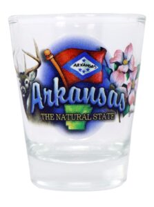 arkansas natural state elements shot glass jks