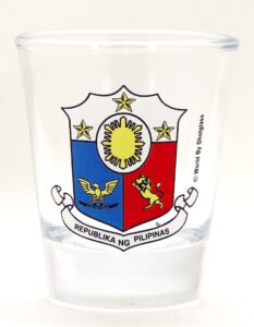 philippines coat of arms shot glass