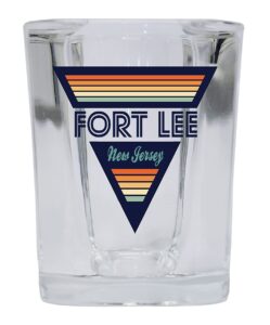 r and r imports fort lee new jersey 2 ounce square base liquor shot glass retro design