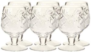 neman crystal wg5290, 1.5 oz crystal shot glasses, hand made tequila/vodka shot glasses, unique goblet shot glass set of 6