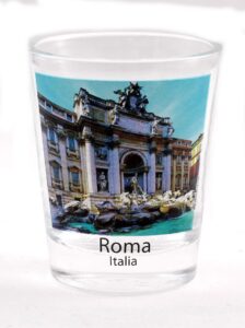 rome italy trevi fountains color photo shot glass