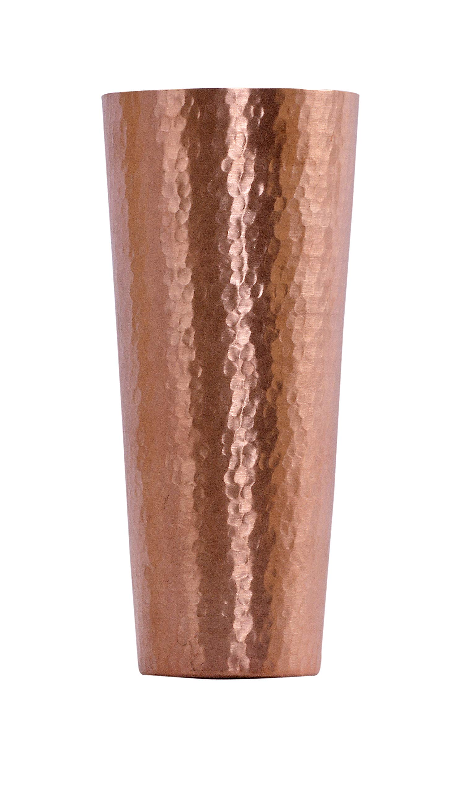 De Kulture Handmade Pure Solid Copper Large Glass Cup Tumbler Drinkware for Milk Water Medicinal Liquid Ice Coffee Ice Tea Cocktail Beer Sake Whiskey Vodka Rum Tequila, 3x 7 (DH) Inches, 600 ml