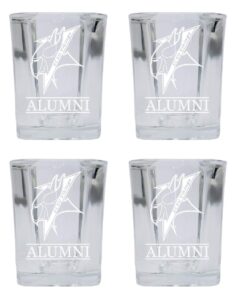 elizabeth city state university alumni 2 ounce square shot glass laser etched logo design 4-pack officially licensed collegiate product