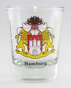 hamburg germany coat of arms shot glass