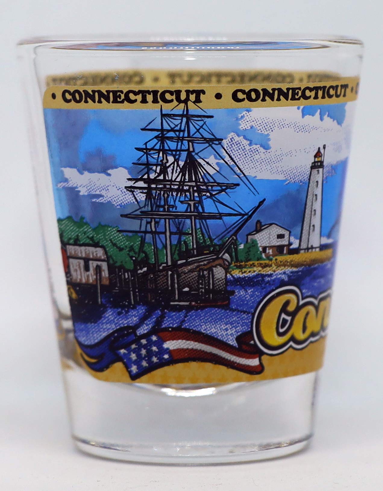 Connecticut State Wraparound Shot Glass