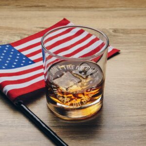 Don't Tread Patriotic - Old Fashioned Whiskey Rocks Bourbon Glass - 10 oz capacity