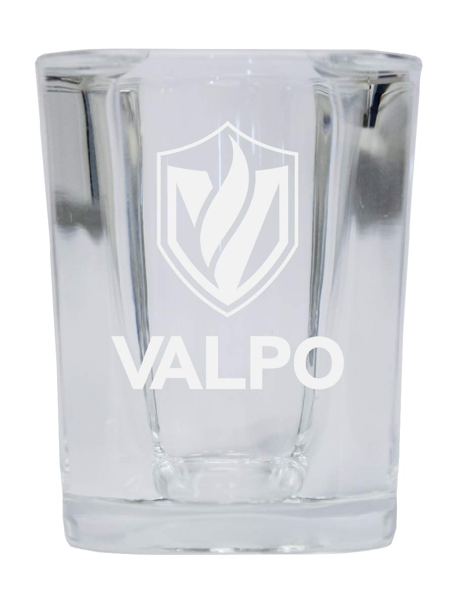 R and R Imports Valparaiso University 2 Ounce Square Shot Glass laser etched logo Design Officially Licensed Collegiate Product