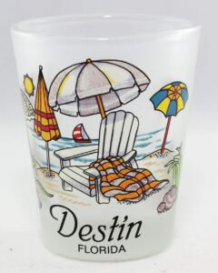 destin florida beach chair shot glass