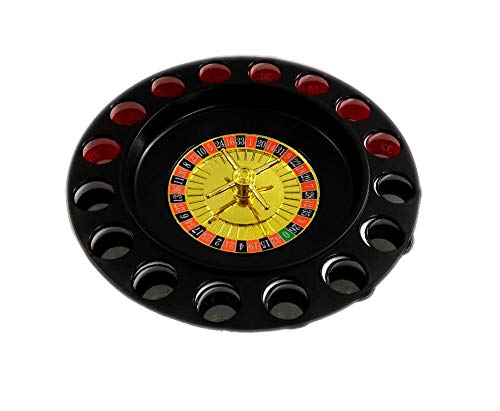 FixtureDisplays® Shot Glass Roulette, Drinking Game Set - (2) Balls & (16) Glasses 16869-NF