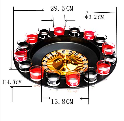 FixtureDisplays® Shot Glass Roulette, Drinking Game Set - (2) Balls & (16) Glasses 16869-NF