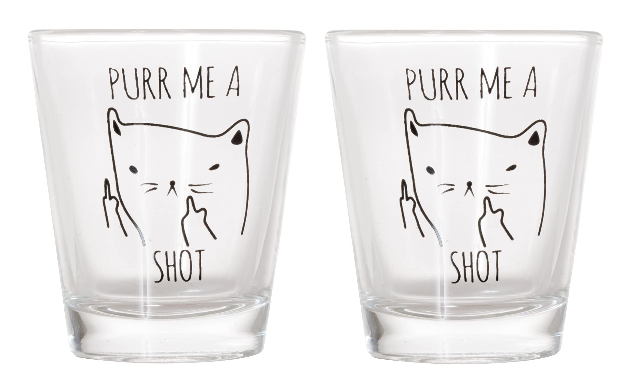 Artisan Owl Best Cat Mom Ever and Purr Me a Shot Shot Glasses Bundle